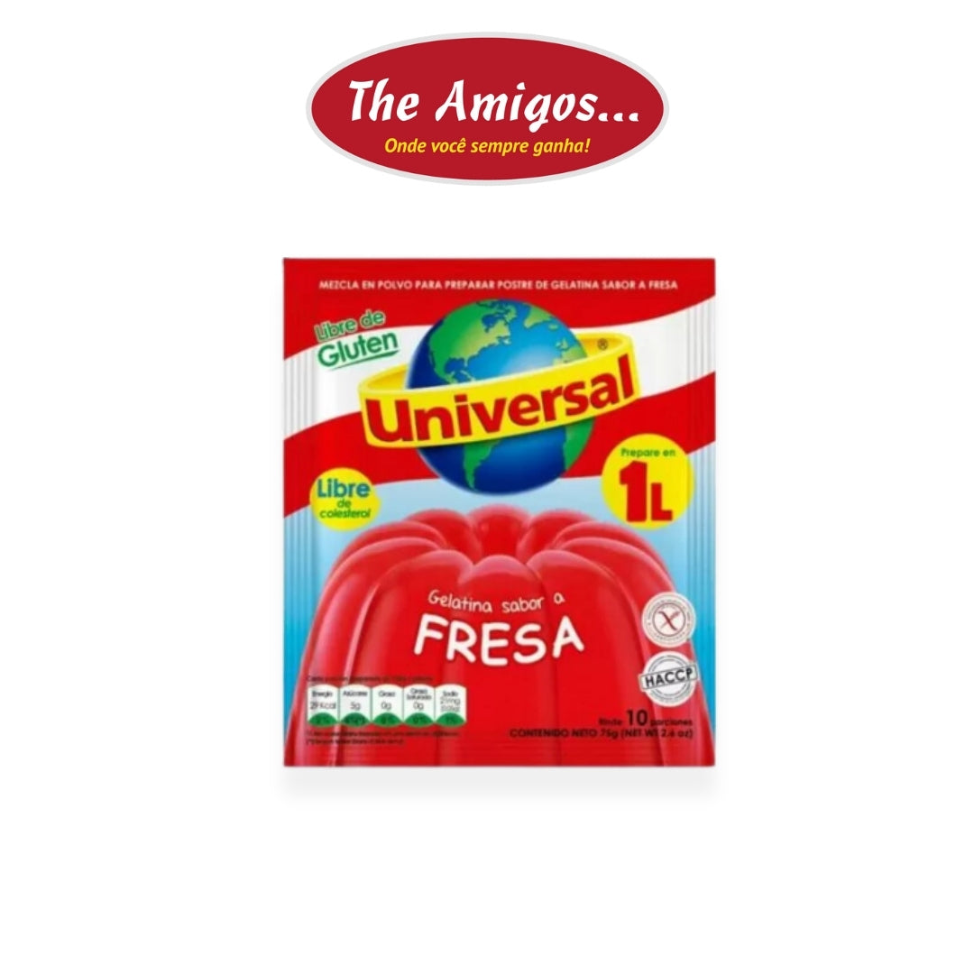 Gelatina Sabor Fresa (Morango) Universal Halal 25g
