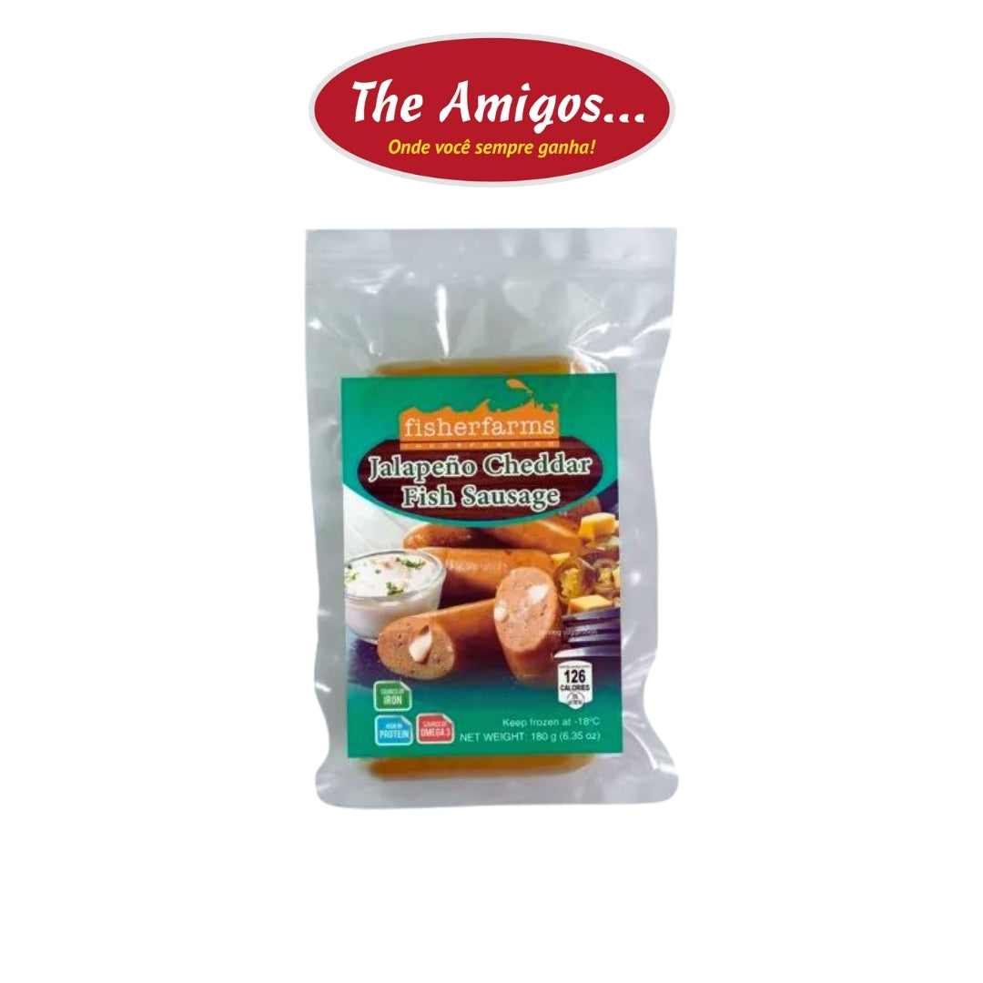 Salsicha de Peixe com Jalapeño e Cheddar Fisherfarms 180g