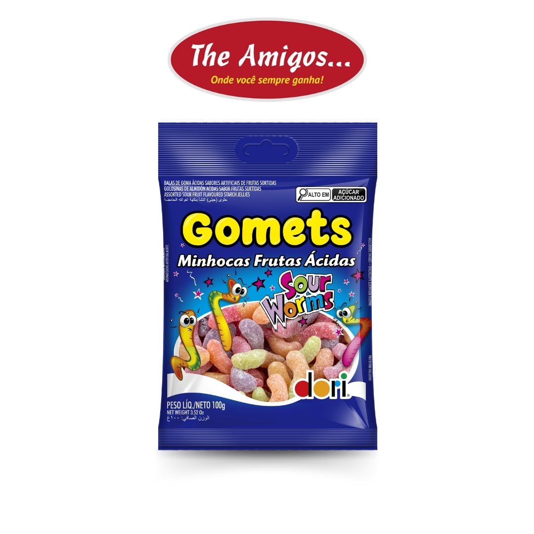 Gomets Acidic Fruit Worms 100g