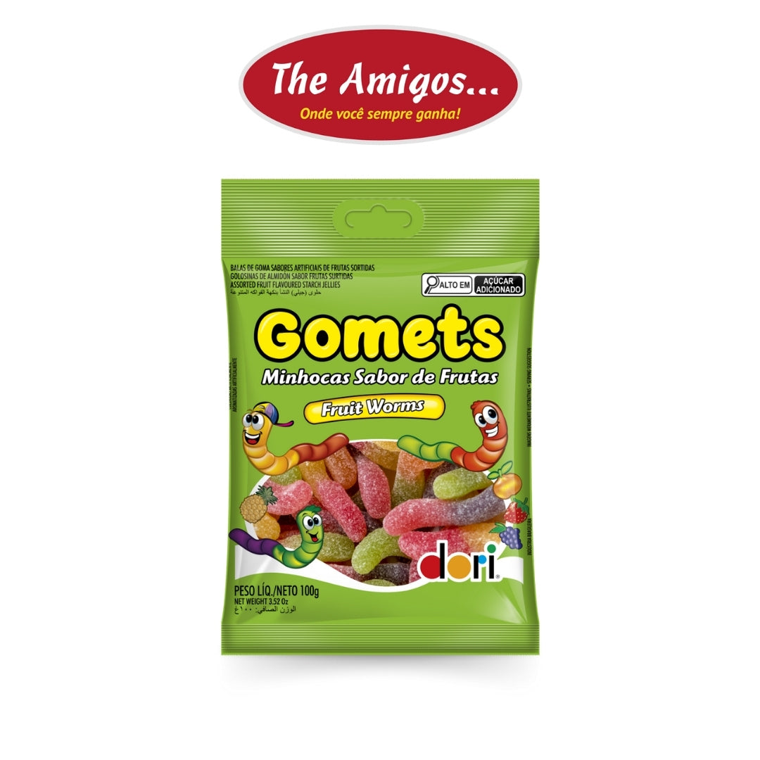 Gomets Earthworms Fruit Flavor 100g